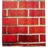 Red Brick & Glitzer Holiday Party Modernes Glam Ch Duschvorhang (Vorderseite)