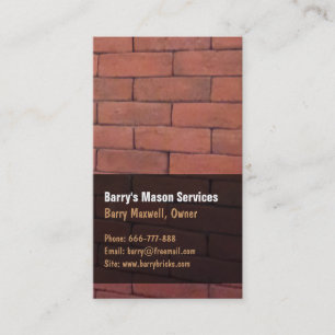 Red Brick Mason Business Cards Visitenkarte
