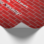 Red Brick mit Snow Drift - Snowy Top Geschenkpapier (Ecke)