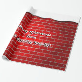 Red Brick mit Snow Drift - Snowy Top Geschenkpapier (Ungerollt)