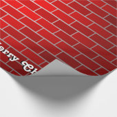Red Brick mit Snow Drift - Snowy Top Geschenkpapier (Ecke)