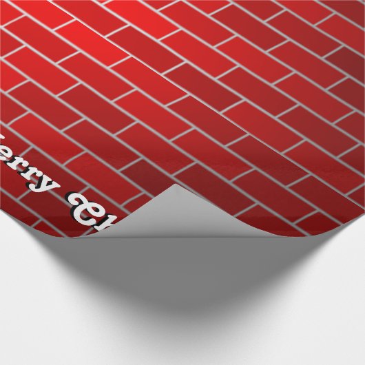 Red Brick mit Snow Drift - Snowy Top Geschenkpapier (Ecke)