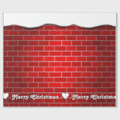 Red Brick mit Snow Drift - Snowy Top Geschenkpapier (Flach)