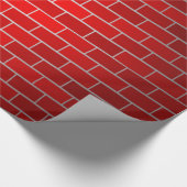 Red Brick mit Snow Drift - Snowy Top Geschenkpapier (Ecke)