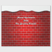 Red Brick mit Snow Drift - Snowy Top Geschenkpapier (Flach)