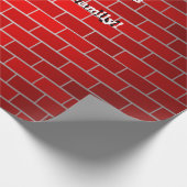 Red Brick mit Snow Drift - Snowy Top Geschenkpapier (Ecke)
