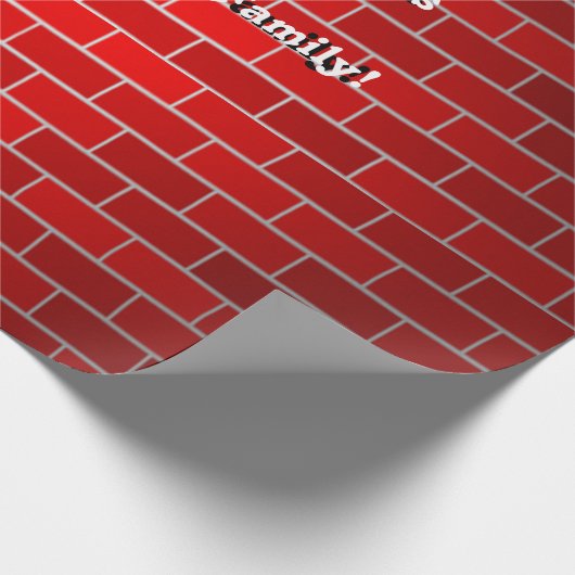 Red Brick mit Snow Drift - Snowy Top Geschenkpapier (Ecke)