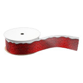 Red Brick mit Snow Drift - Snowy Top Ripsband (Spule)