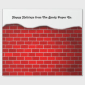 Red Brick mit Snow Drift Weihnachten Geschenkpapier (Flach)