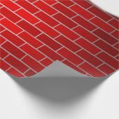 Red Brick mit Snow Drift Weihnachten Geschenkpapier (Ecke)