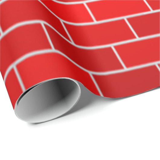 Red Brick mit Snow Drift Weihnachten Geschenkpapier (Rolleneckpunkt)