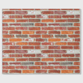 Red Brick Pattern Geschenkpapier (Flach)
