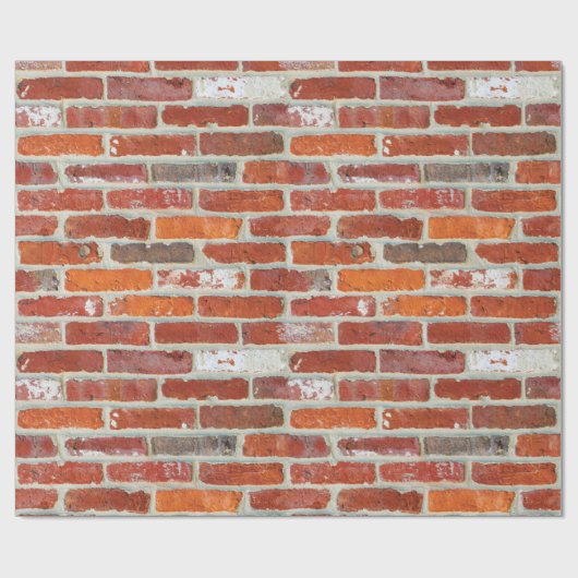 Red Brick Pattern Geschenkpapier (Flach)