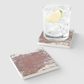 Red Brick Textured Wall, Square Untersetzer (Seitenansicht)