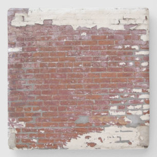 Red Brick Textured Wall, Square Untersetzer