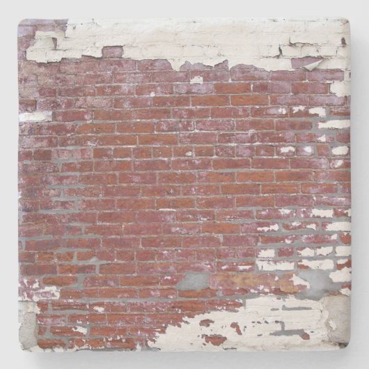 Red Brick Textured Wall, Square Untersetzer (Vorderseite)