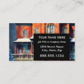 Red Brick Viktorianisch Zuhause Berufliche Führung Visitenkarte (Rückseite)