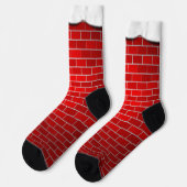 Red Brick w Snow Drift Weihnachten Socken (Linkes Detail)