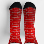Red Brick w Snow Drift Weihnachten Socken (Oben)
