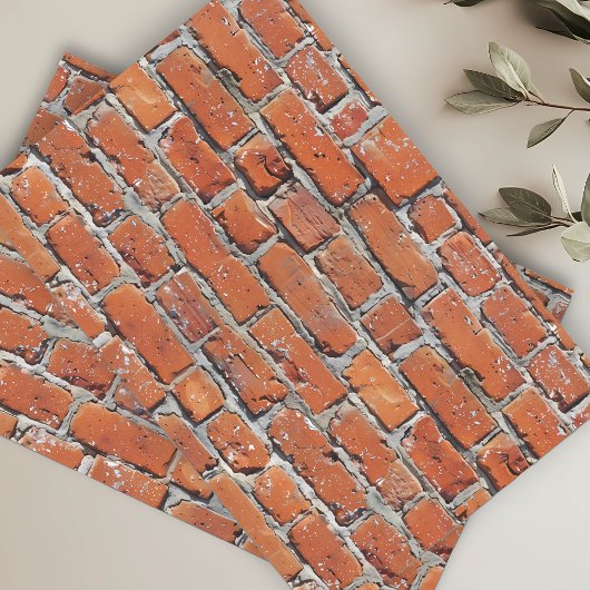 Red Brick Wall Naturstein Seidenpapier