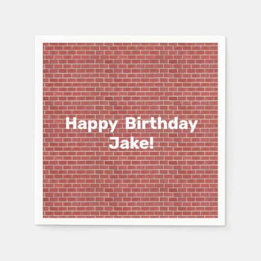 Red Brick Wall Personalisiert Serviette (Vorderseite)