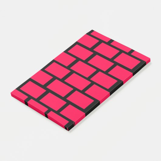 RED BRICK WALL POST-IT KLEBEZETTEL (angewinkelt)