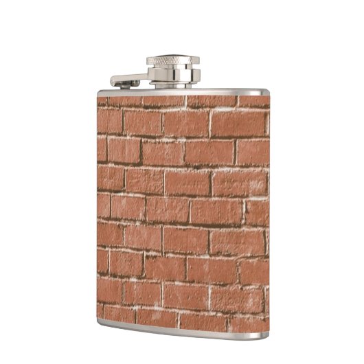 Red Brick Wall Rustic Flachmann (Links)