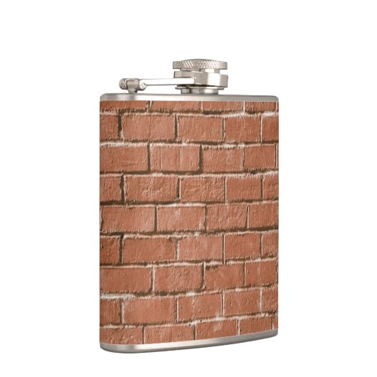 Red Brick Wall Rustic Flachmann (Rechts)