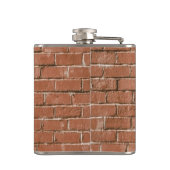 Red Brick Wall Rustic Flachmann (Rückseite)