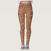 Red Brick Wall Rustic Leggings (Vorderseite)