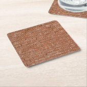 Red Brick Wall Rustic Rechteckiger Pappuntersetzer (angewinkelt)