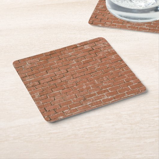 Red Brick Wall Rustic Rechteckiger Pappuntersetzer (angewinkelt)