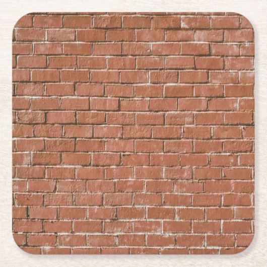 Red Brick Wall Rustic Rechteckiger Pappuntersetzer (Vorderseite)