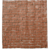 Red Brick Wall Rustikal Duschvorhang (Vorderseite)