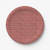 Red Brick Wall Tasse Pappteller (Vorderseite)