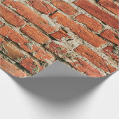Red brick wall texture grunge background. Abstract Geschenkpapier (Ecke)