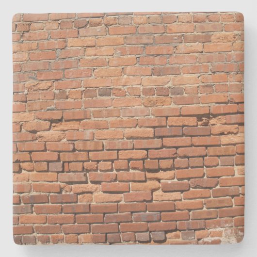 Red Brick Wall Texture, Square Untersetzer (Vorderseite)