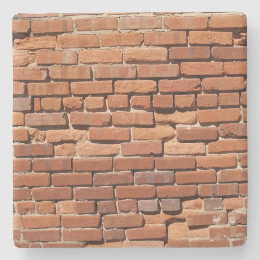 Red Brick Wall Texture, Square Untersetzer (Vorderseite)