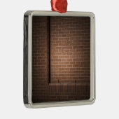 Red Brick Wall texturiert Silbernes Ornament (Rechts)