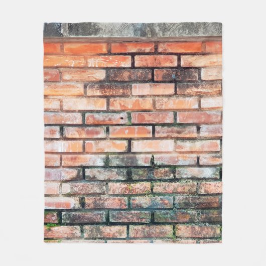 Red brick wall with stainsabstract,aged,architectu fleecedecke (Vorderseite)