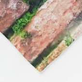 Red brick wall with stainsabstract,aged,architectu fleecedecke (Ecke)
