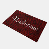 Red Brick Willkommen Fußmatte (Schrägansicht)