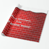 Red Brick with Snow Drift - Snowy Top Geschenkpapier (Ungerollt)