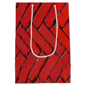 Red Brick Zickzack Mittlere Geschenktüte (Rückseite)