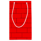 Red Bricks Pattern Kleine Geschenktüte (Rückseite)