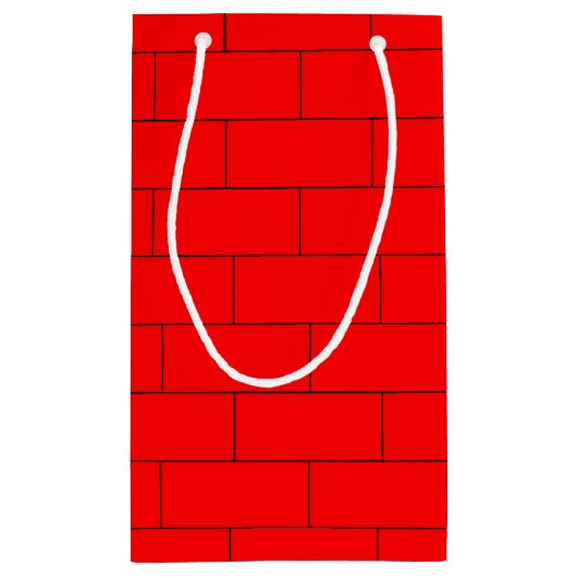Red Bricks Pattern Kleine Geschenktüte (Rückseite)