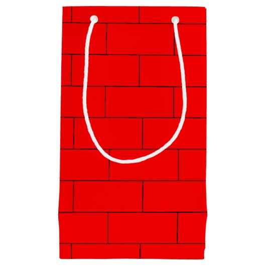Red Bricks Pattern Kleine Geschenktüte (Vorderseite)