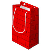 Red Bricks Pattern Kleine Geschenktüte (Vorderseite Schrägansicht)