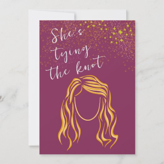 Red Bride to be Girl Bachelorette Party Invitation Einladung (Vorderseite)