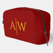 Red Bridesmaid Bag, Custom Initial Cosmetic Pouch Waschbeutel (Rechte Ecke)